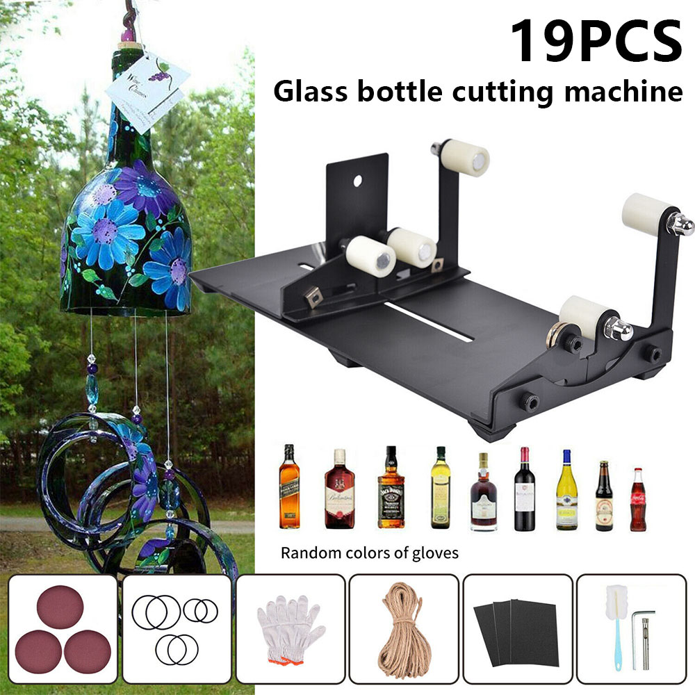 Wine Beer Spirits - 19 ชิ้นเครื่องตัดขวดแก้วเครื่องมือสแควร์รอบไวน์แก้วเบียร์ประติมากรรมเครื่องตัดสําหรับเบียร์แก้วตัดขวด DIY
