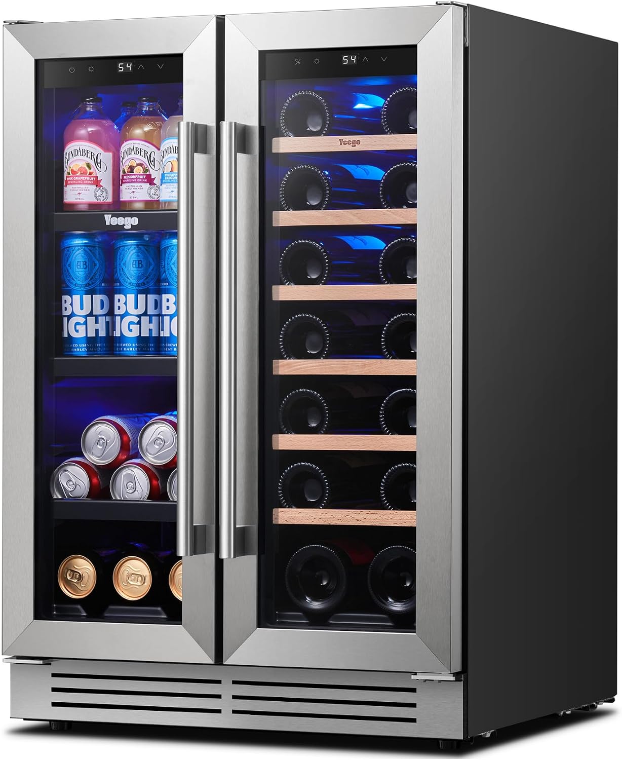 Wine Beer Spirits - ตู้แช่ไวน์และเครื่องดื่ม Yeego ขนาด 24 นิ้ว -