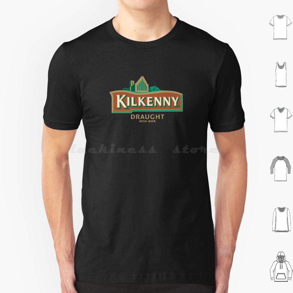 Beer Wine Gin - เสื้อยืด Kilkenny ไซส์ใหญ่ 100% ผ้าฝ้าย ลาย