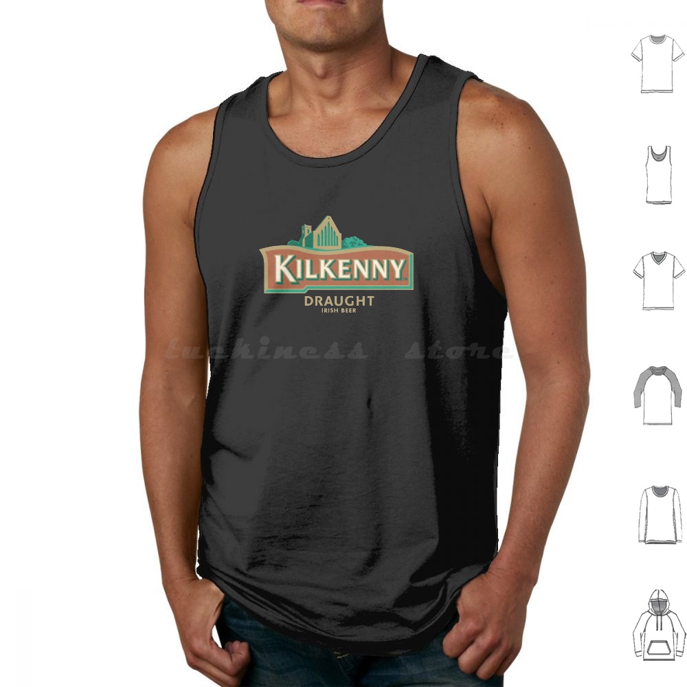 Beer Wine Gin - เสื้อกล้ามคิลเคนนี่ ผ้าฝ้ายพิมพ์ลาย เบียร์ วิสกี้ วอดก้า ไวน์
