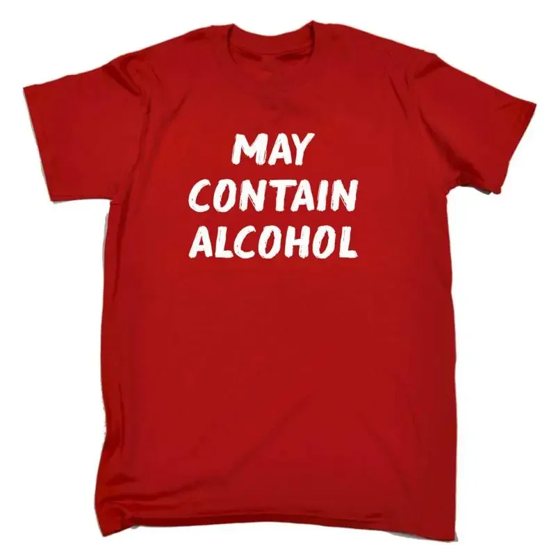 Beer Wine Gin - อาจมีแอลกอฮอล์ในส่วนผสม เสื้อยืดตลกสำหรับผู้ชาย ลายเบียร์ ไวน์ วิสกี้ จิน
