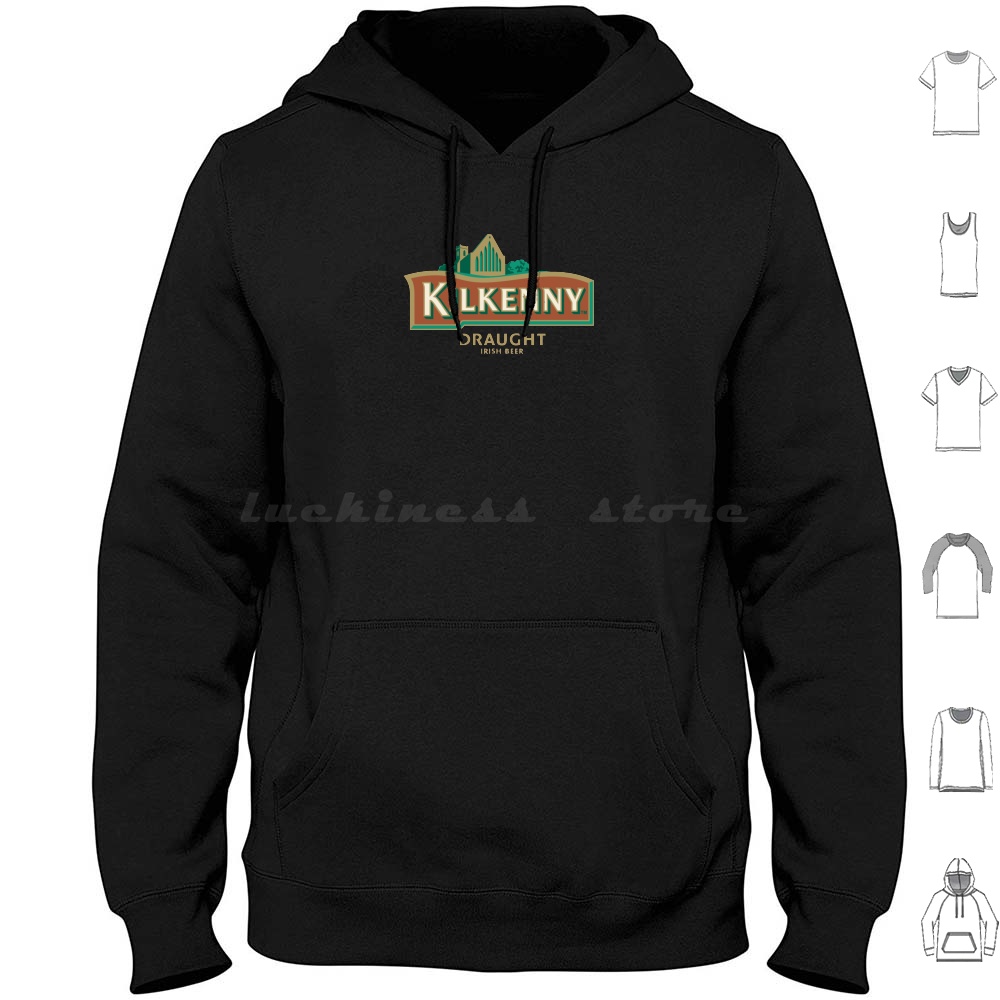Beer Wine Gin - เสื้อฮู้ดแขนยาว Kilkenny ลาย Drunk Beer Whiskey