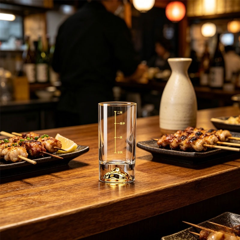 Wine Beer Spirits - แก้วค็อกเทลหรูหรา แก้วคริสตัลเคลือบทอง แก้วรูปทรงภูเขาสีทอง แก้วไวน์ 50 มล./100