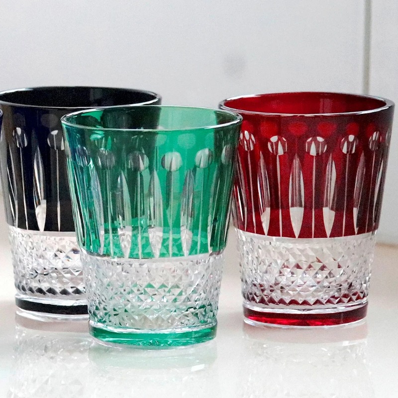 แก้ววิสกี้คริสตัลหลากสีแกะสลัก - Wine Beer Jp บทวิจารณ์และราคา