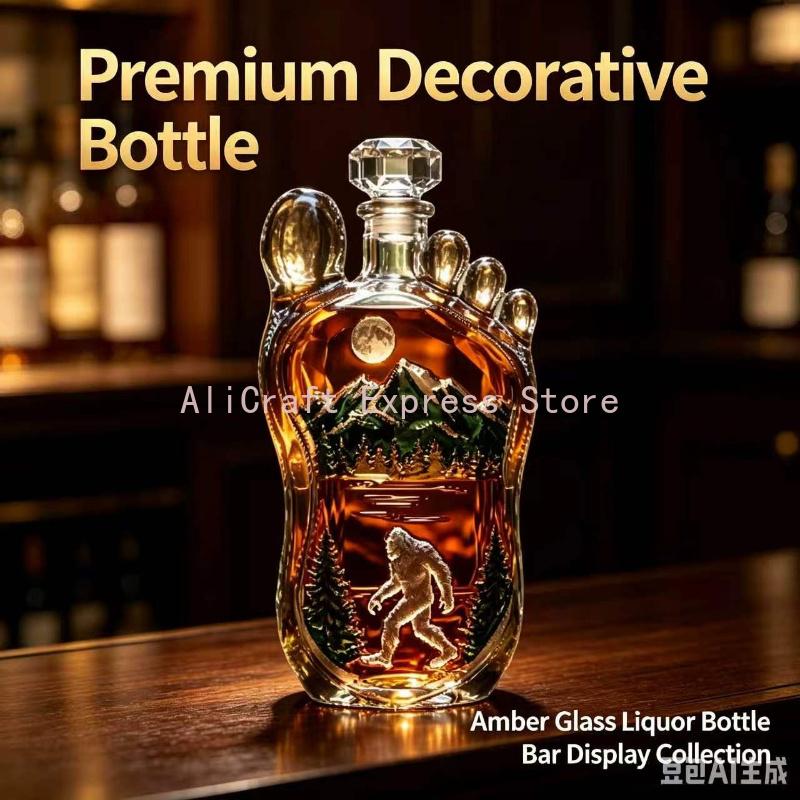 ขวดเหล้าวิสกี้ลายรอยเท้าบิ๊กฟุ - Wine Beer And Spirits บทวิจารณ์และราคา