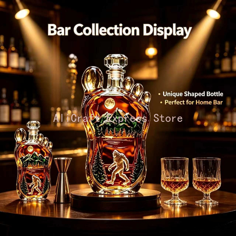 ขวดเหล้าวิสกี้ลายรอยเท้าบิ๊กฟุ - Wine Beer And Spirits บทวิจารณ์และราคา