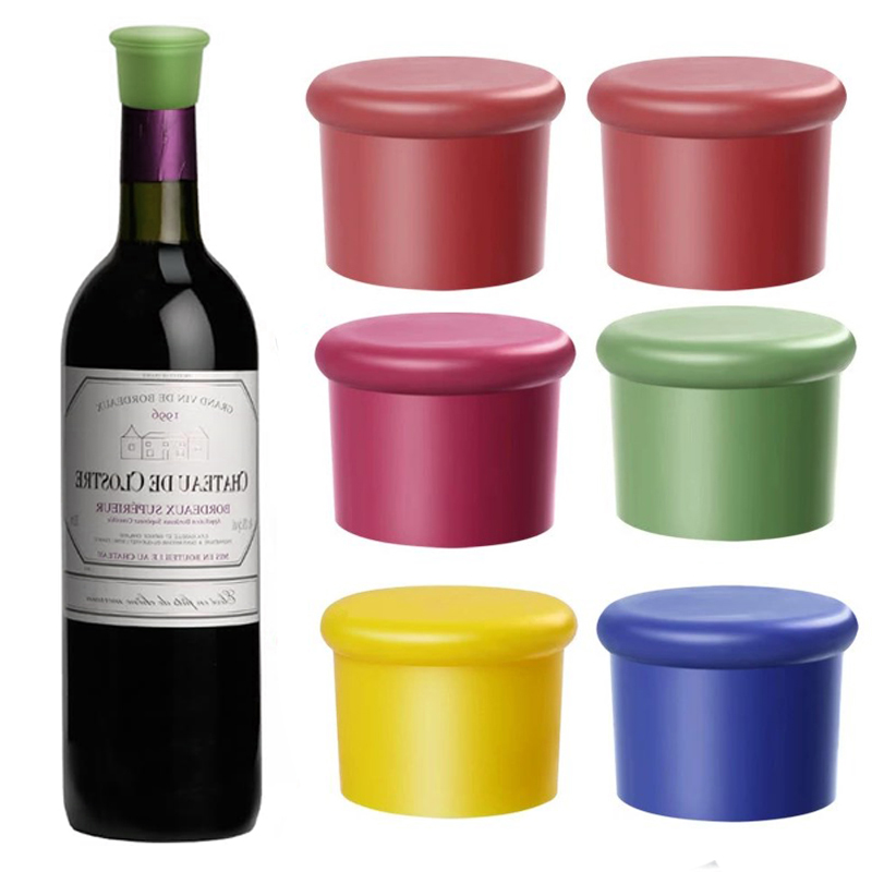 1/5pcs จุกปิดไวน์ซิลิโคน Corks - Wine Beer Spirits บทวิจารณ์และราคา
