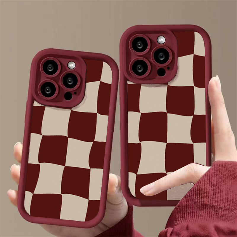 เคสโทรศัพท์ลายตารางสีแดงไวน์สำ - Wine & Beer Emporium บทวิจารณ์และราคา