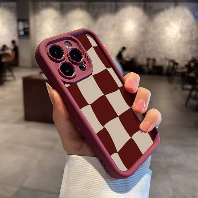 เคสโทรศัพท์ลายตารางสีแดงไวน์สำ - Wine & Beer Emporium บทวิจารณ์และราคา