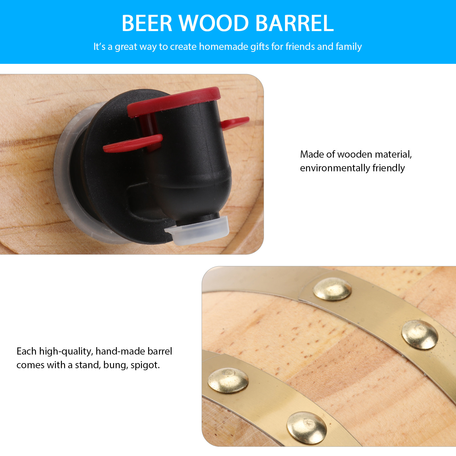 ชุดถังไวน์ไม้โอ๊คทำมือ 1 ชิ้น  - Wine Beer Spirits บทวิจารณ์และราคา