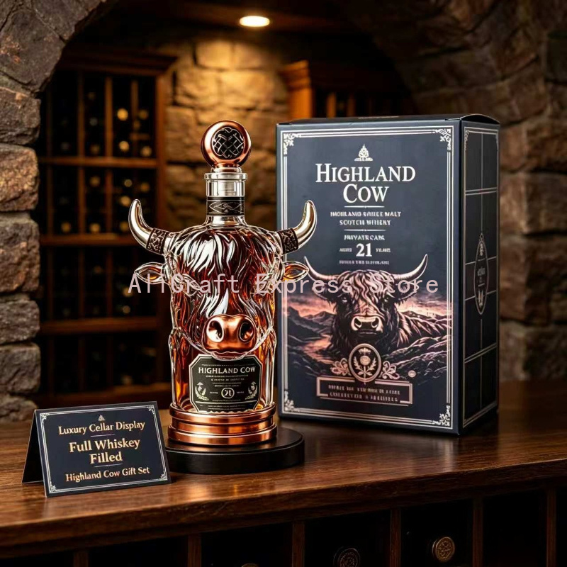 ขวดคริสตัลวิสกี้รูปวัวไฮแลนด์  - Wine Beer And Spirits บทวิจารณ์และราคา